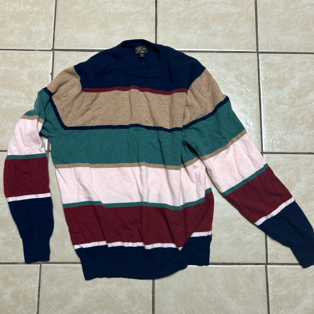 JCrew Cashmere Multi-Color Sweater